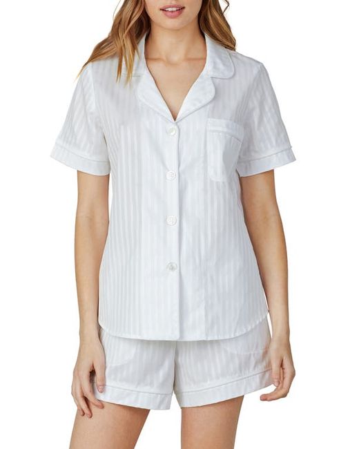 Bedhead Pajamas 3D Stripe Organic Cotton Sateen Short Pajamas in at