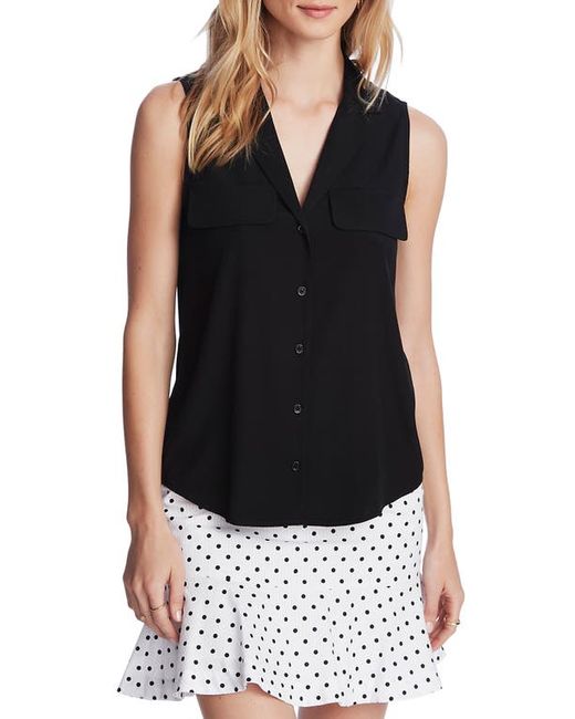 Court & Rowe Collared Button Front Sleeveless Shirt in at