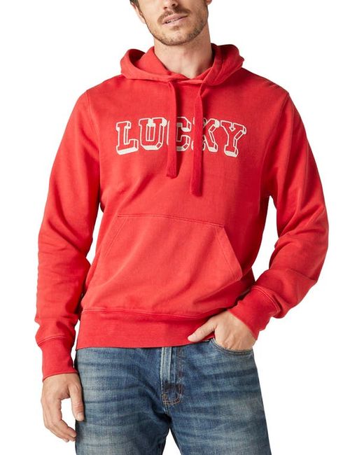 Lucky Brand Logo Cotton Pullover Hoodie in at