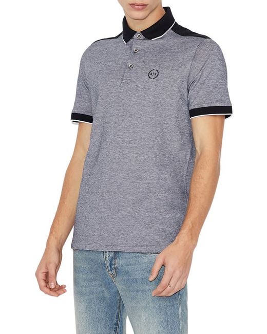 Armani Exchange Heathered Piqué Polo in at