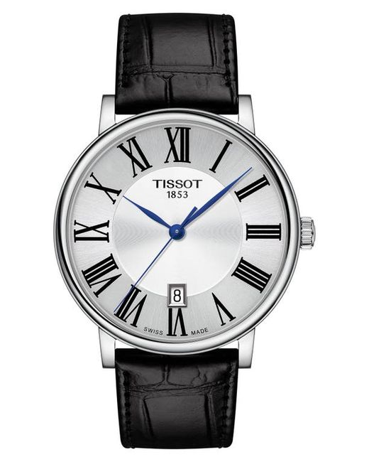 Tissot T-Classic Carson Leather Strap Watch 40mm in Black at