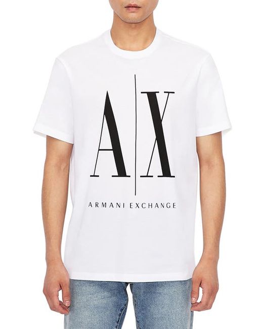 Armani Exchange Icon Logo Cotton Graphic Tee in at