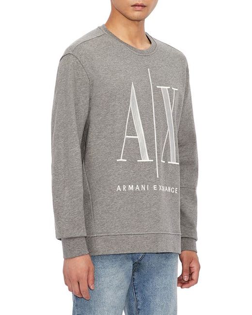 Armani Exchange Icon French Terry Crewneck Sweatshirt in at