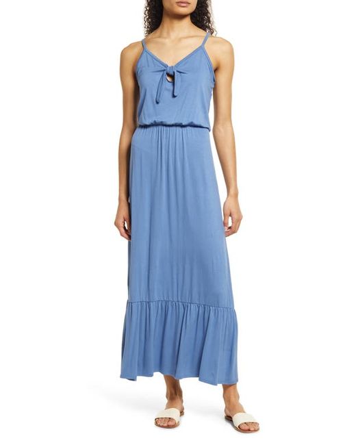 Loveappella Tie Front Maxi Sundress in at