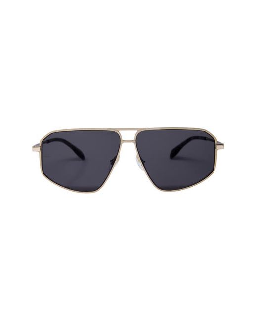 Mita Sustainable Eyewear Milano 57mm Aviator Sunglasses in Light Gun-Gold at