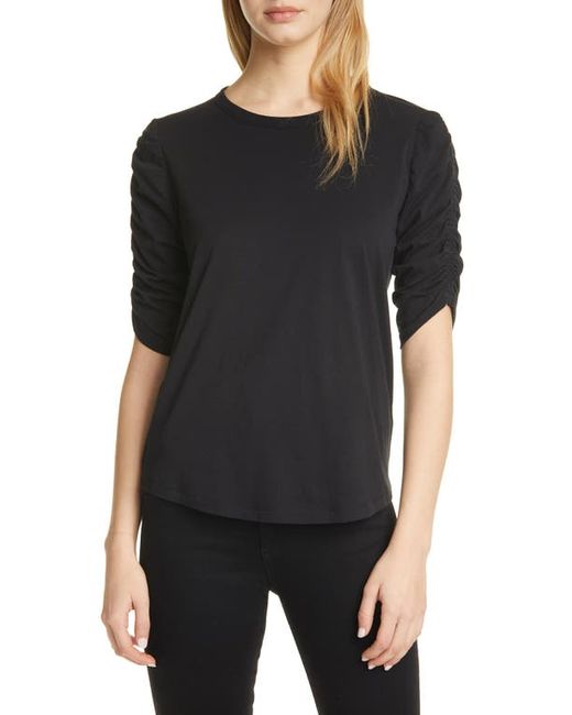 Veronica Beard Waldorf Ruched Sleeve T-Shirt in at
