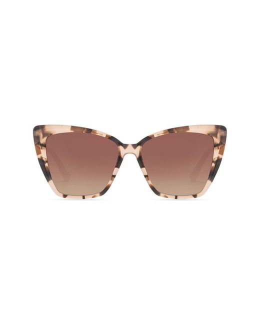 Diff Becky II 57mm Cat Eye Sunglasses in Himalayan Tort at