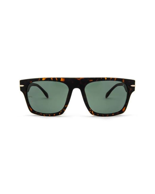 Mita Sustainable Eyewear Nile 56mm Rectangular Sunglasses in Matte Brown Demi G-15 at