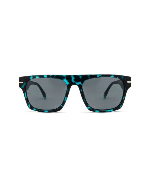 Mita Sustainable Eyewear Nile 56mm Rectangular Sunglasses in Matte Demi/Smoke at
