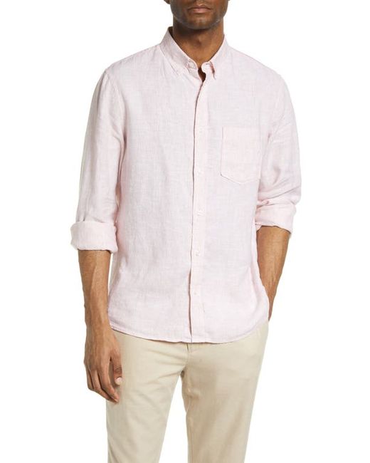Nordstrom Trim Fit Solid Linen Button-Down Shirt in at