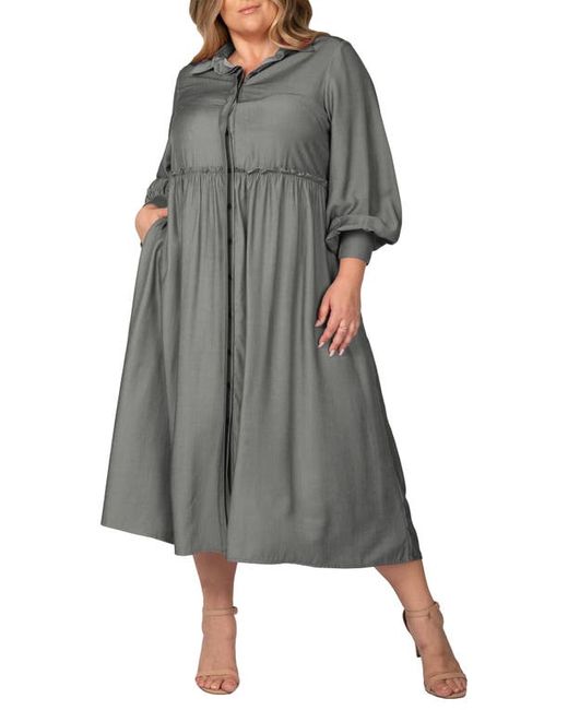 Standards & Practices Button Front Shirtdress in at