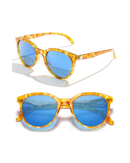 Sunski Makani 50mm Polarized Sunglasses in Blond Tortoise/Aqua at