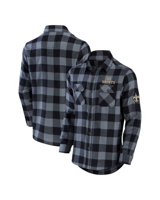 Nfl X Darius Rucker Collection by Fanatics New Orleans Saints Flannel Long Sleeve Button-Up Shirt at