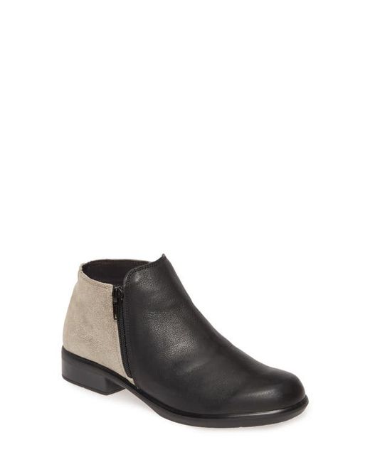 Naot Helm Bootie in Black/Speckeld Leather at