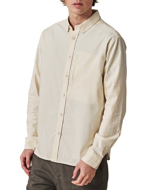 Globe Foundation Button-Up Water Repellent Organic Cotton Shirt in at