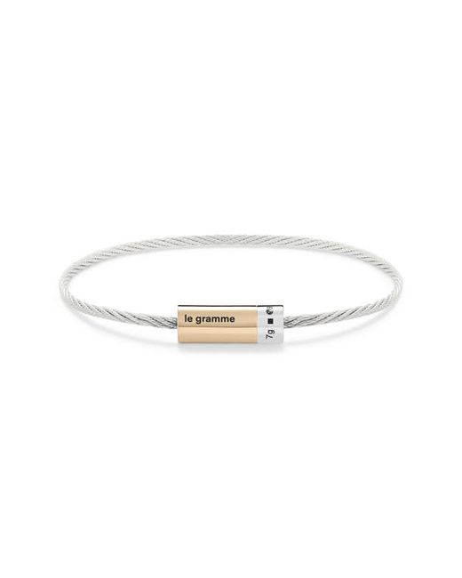 Le Gramme 9G Sterling 18K Gold Cable Bracelet in Yellow at