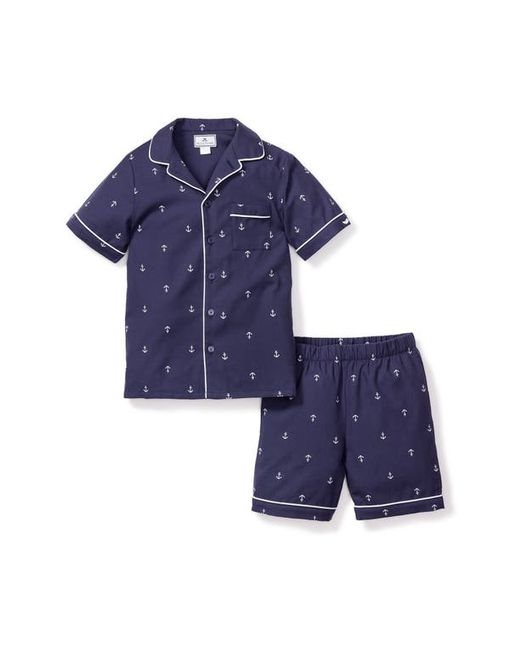 Petite Plume Portsmouth Anchors Short Sleeve Two-Piece Pajamas in at