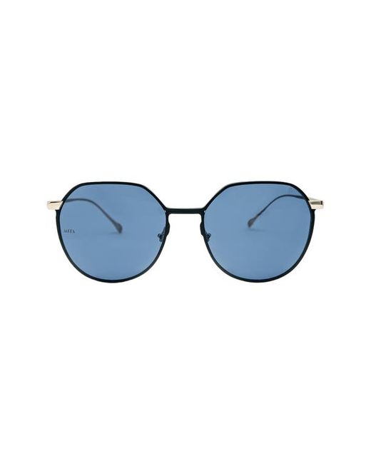 Mita Sustainable Eyewear 53mm Round Sunglasses in Matte Gold at