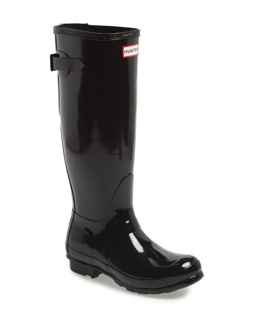 Hunter Adjustable Back Gloss Waterproof Rain Boot in at