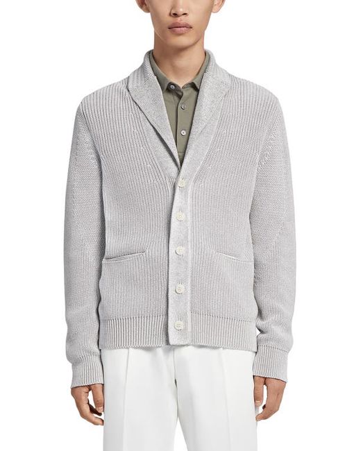 Z Zegna Cotton Silk Cardigan in at