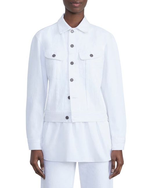 Lafayette 148 New York Laight Crop Nonstretch Denim Jacket in at