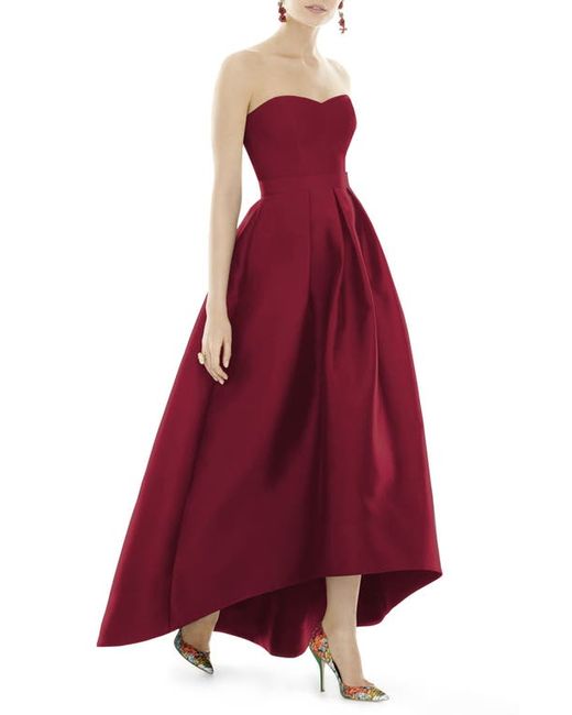 Alfred Sung Strapless High/Low Ballgown in at