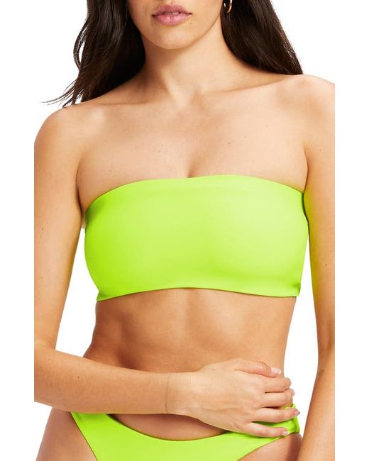 Good American Better Band Strapless Reversible Swim Top in at
