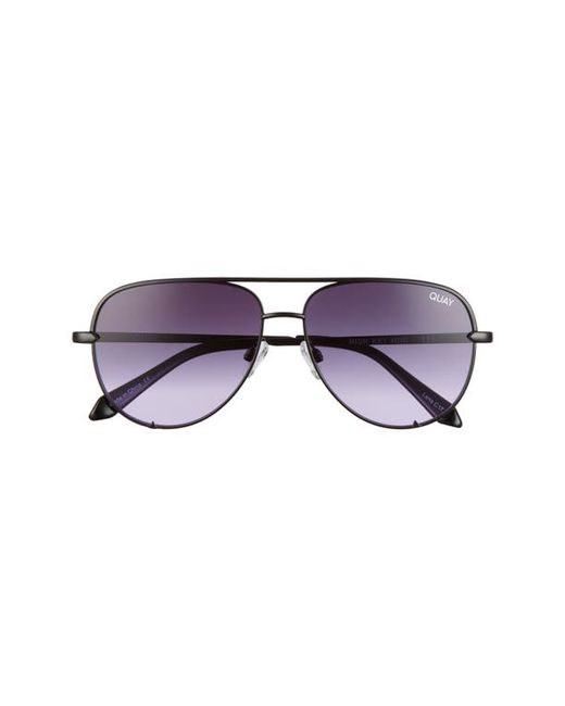 Quay Australia x Paris High Key Mini 51mm Aviator Sunglasses in Black Fade at