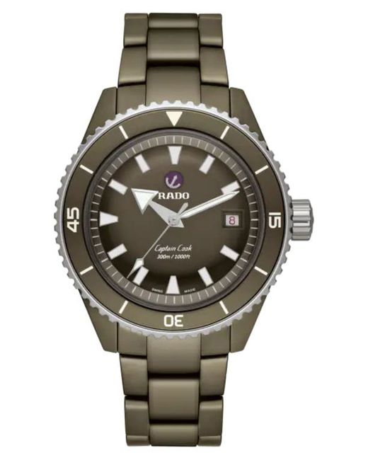 Rado Captain Hook High Tech Diver Ceramic Bracelet Watch 43mm in at