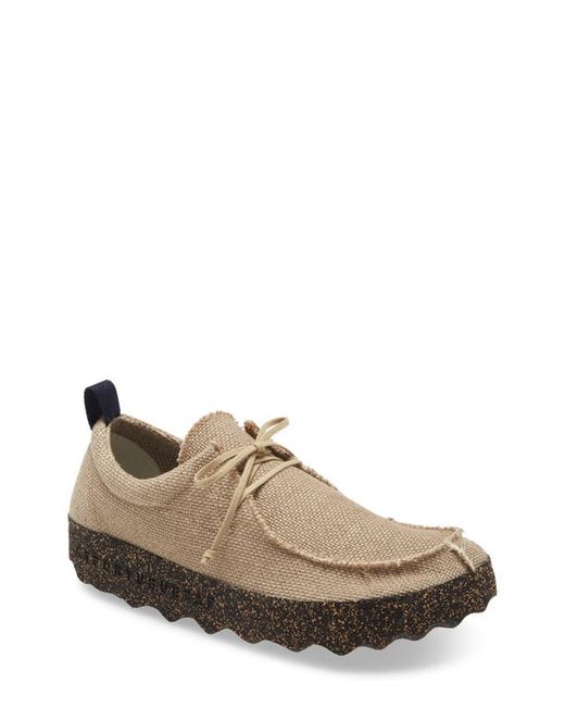 FLY London Chat Moc Toe Derby in Sand/Black at