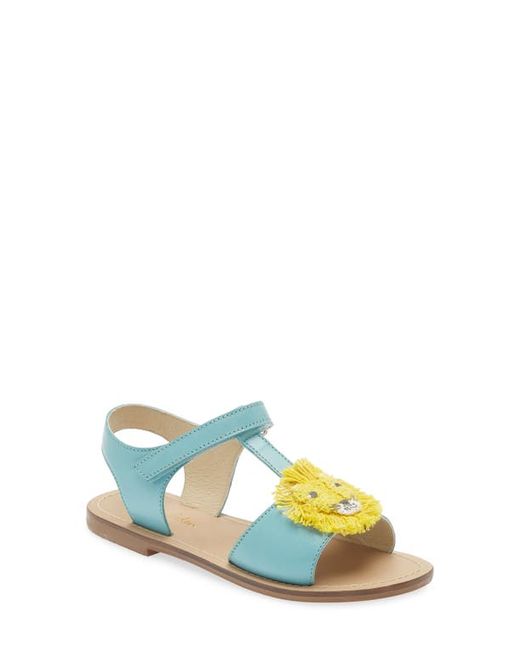Mini Boden Leather Lion Sandal in at