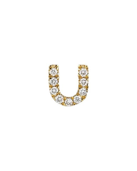 Bony Levy Icon Diamond Initial Single Stud Earring in at