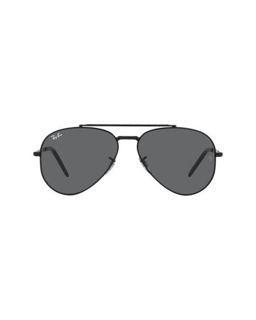 Ray-Ban Pilot 58mm Aviator Sunglasses in Black Dark Grey at