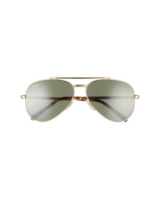 Ray-Ban Pilot 58mm Aviator Sunglasses in Legend Gold Black at
