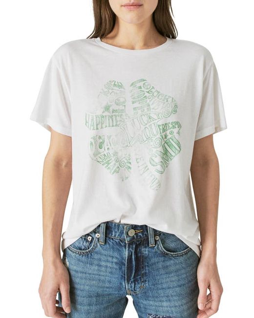 Lucky Brand Clover Fill Graphic Tee in at