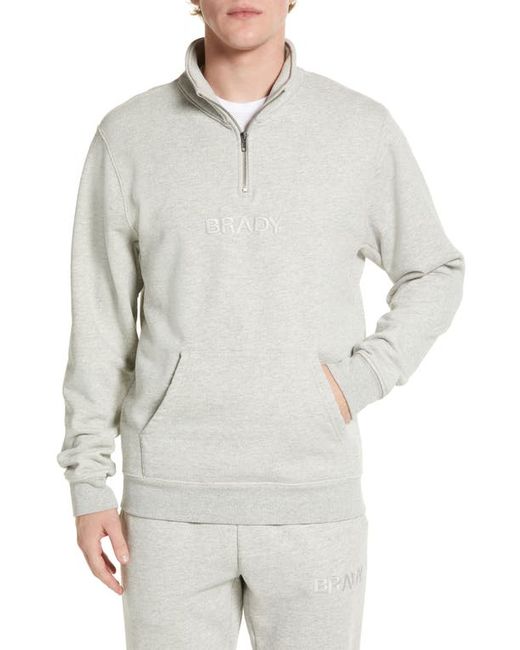 Brady Quarter Zip Cotton Blend Pullover in at