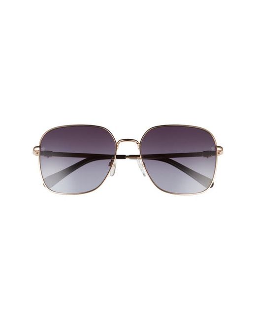 Chiara Ferragni 57mm Square Metal Sunglasses in Gold Black/Grey Shaded at