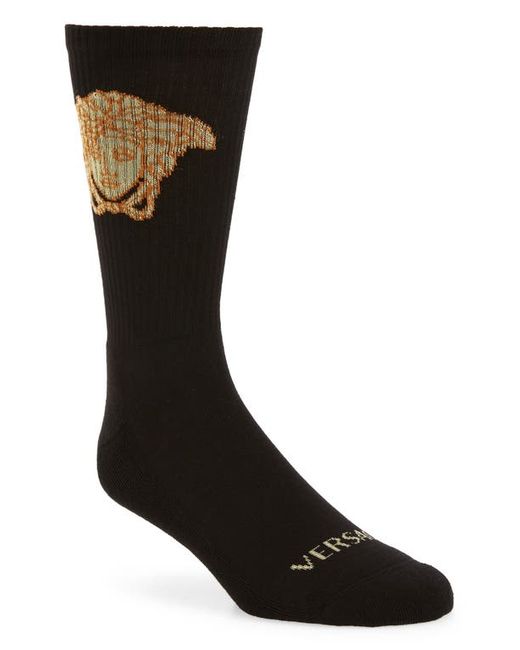 Versace First Line Versace Medusa Socks in Gold at
