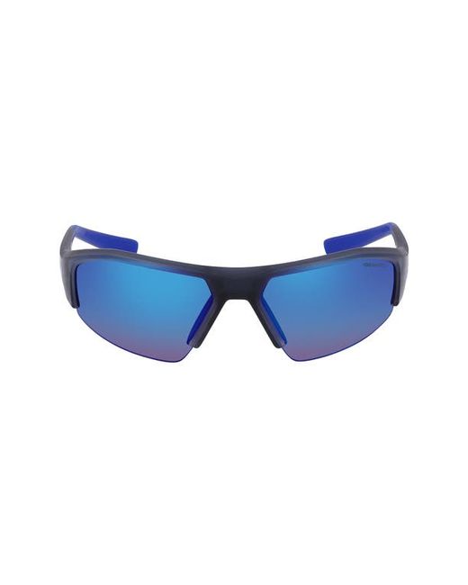 Nike Skylon Ace 22 70mm Rectangular Sunglasses in Matte Dark Grey Mirror at