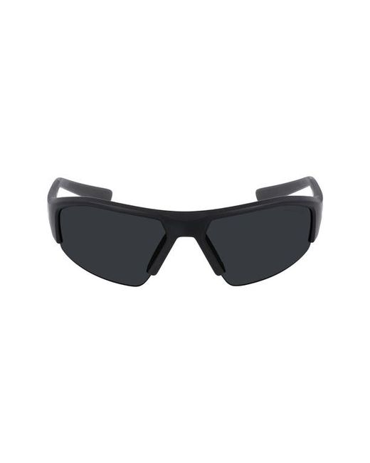 Nike Skylon Ace 22 70mm Rectangular Sunglasses in Matte Black/Dark Grey at