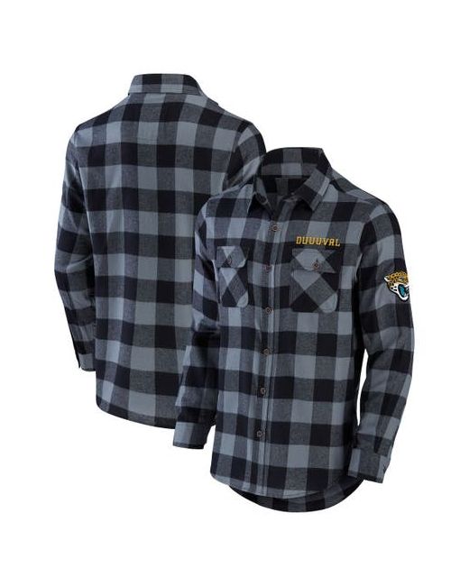 Nfl X Darius Rucker Collection by Fanatics Jacksonville Jaguars Flannel Long Sleeve Button-Up Shirt at