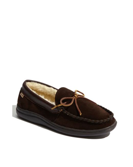 L.B. Evans Atlin Moccasin in Chocolate/Pile at