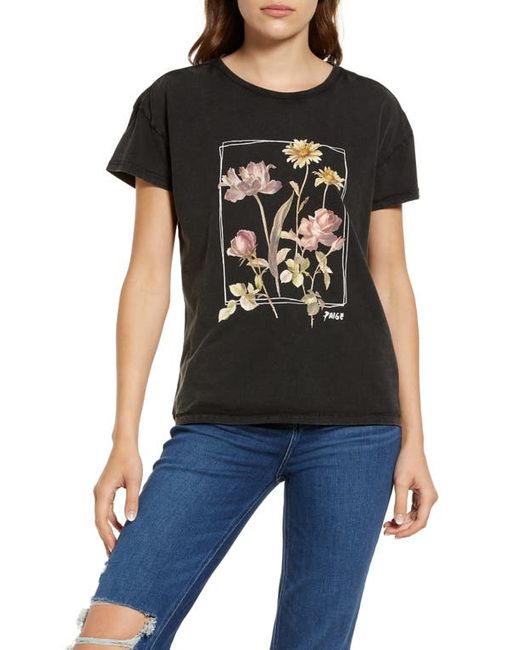 Paige Botanical Stretch Cotton Graphic Tee in at
