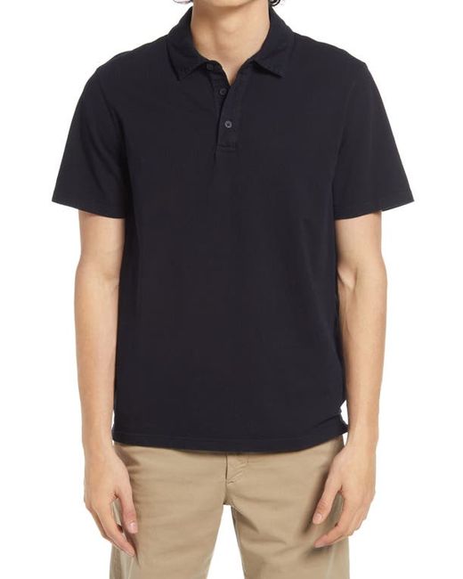 Vince Regular Fit Garment Dyed Cotton Polo Shirt in at