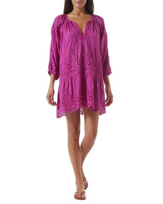 Melissa Odabash Ashley Eyelet Detail Cotton Cover-Up Tunic in at