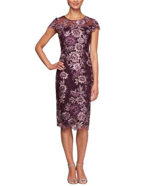 Alex Evenings Embroidered Sheath Dress in at