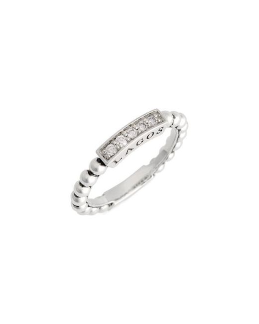 Lagos Caviar Icon Spark Diamond Stacking Ring in at