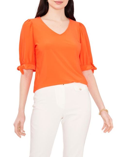 Chaus V-Neck Tie Sleeve Blouse in at