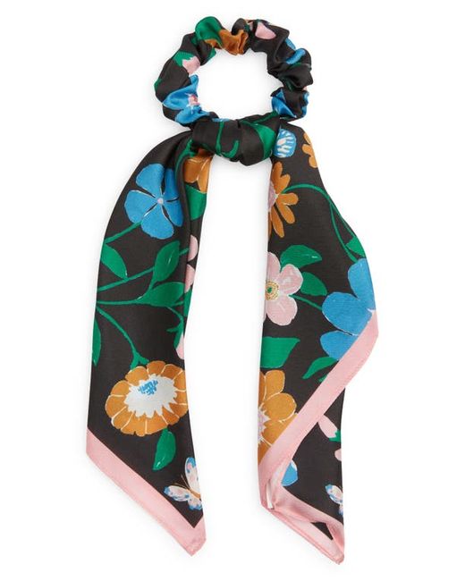 Kate Spade New York floral garden silk scarf scrunchie in at