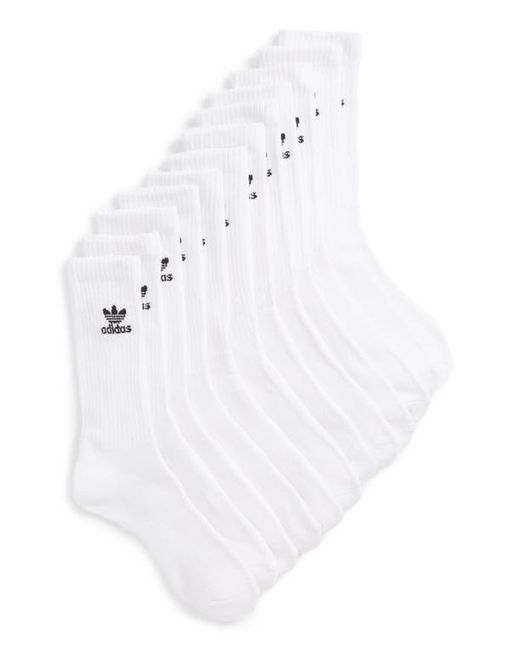Adidas Originals Trefoil 6-Pack Crew Socks in at
